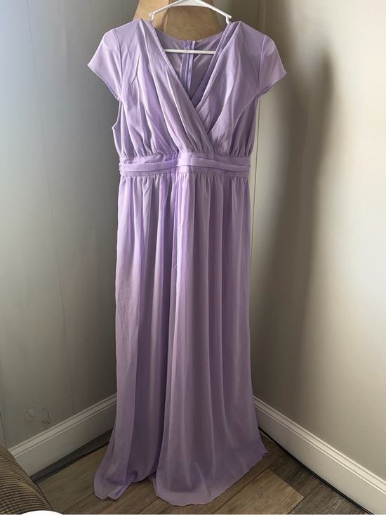 Unknown Dresses & Skirts - Formal Lavender Cap-Sleeve Maxi Dress